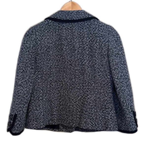 Nine West Tweed Black and White Skirt Suit 4P 4 Petite - Picture 3 of 12